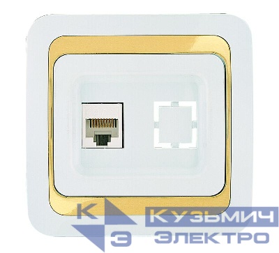 Розетка компьютерная Mimoza с зол. вставкой Makel 12235