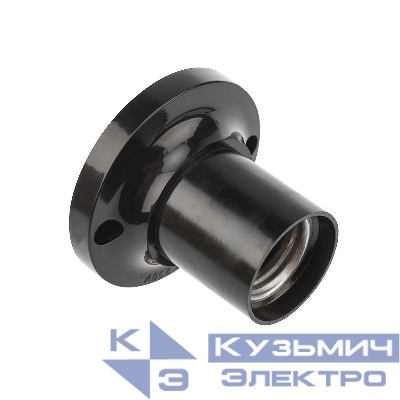 Патрон E27 карболитовый потолочный черн. с этикеткой Rexant 11-8818