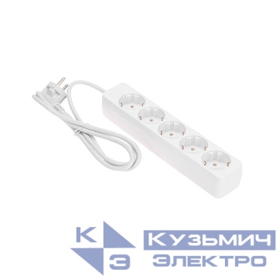 Удлинитель 5х1.5м с заземл. 3х0.75 бел. PROCONNECT 13-4211