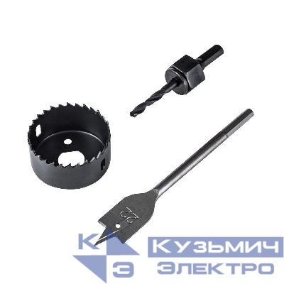 Набор для установки врезных замков 22мм/54мм (перовое сверло/кольцевая пила) Kranz KR-92-0263