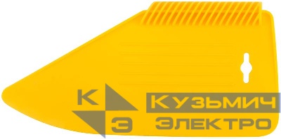 Шпатель прижимной для разглаживания обоев пластиковый 280мм желт. FIT 06900