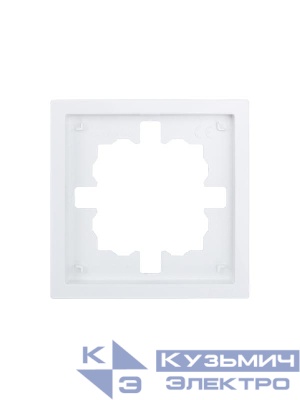Рамка 1-мест. горизонт. ZIMA бел. LEZARD 704-0200-146