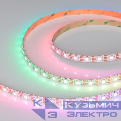 Лента светодиодная SPI-B60-10mm 5V RGB-PX1-BPT 12Вт/м IP20 5060 бегущий огонь (уп.5м) Arlight 037855