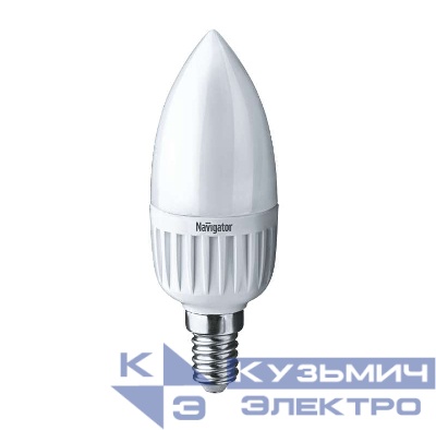 Лампа светодиодная 94 491 NLL-C37-7-230-2.7K-E14-FR 7Вт свеча 2700К тепл. бел. E14 525лм 176-264В Navigator 94491