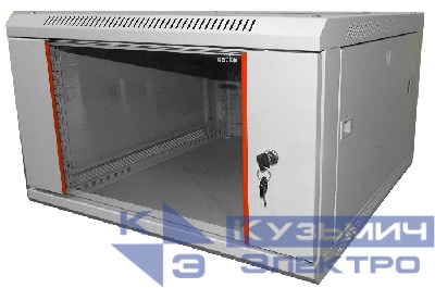 Шкаф настенный 15U серия WM (600х650х770), передняя дверь стекло, разборный, серый Netko