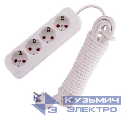 Удлинитель 4х7м с заземл. 16А IP20 Lila LEZARD 720-0407-401