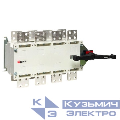 Рубильник-переключатель 4п 1600А с рукояткой управления для прямой установки PowerSwitch EKF pscs-1600-4