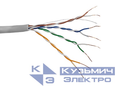 Кабель UTP4 cat.5е Cu PVC NETKO Optima Gold, одножильный, 305м, Проходит Fluke тест, серый