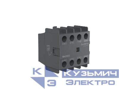Блок контактный дополнительный MC1D 2НО+2НЗ фронт. монтаж. SE MADN22