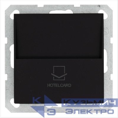 Выключатель карточный 10А IP20 отельный механизм черн. матовый soft touch Jasmart G6209PB
