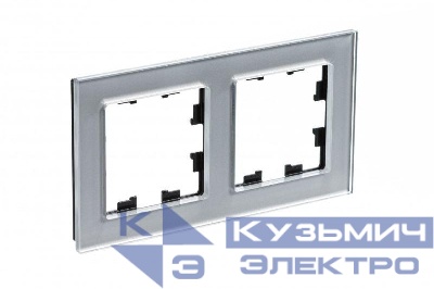 Рамка 2-м AtlasDesign Nature стекло алюм. SE ATN320302