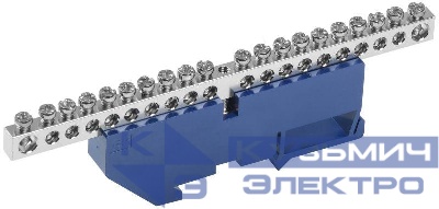 Шина нулевая на DIN-изол. Ni ШНИ-6х9-20-Д-С IEK YNN10-20-D-K07-N