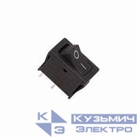 Выключатель клавишный 250В 6А (2с) ON-OFF черн. Mini (RWB-201; SC-768) Rexant 36-2110