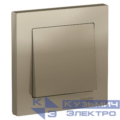 Выключатель 1-кл. СП AtlasDesign 10А IP20 (сх. 1) 10AX в сборе шампань SE ATN000512