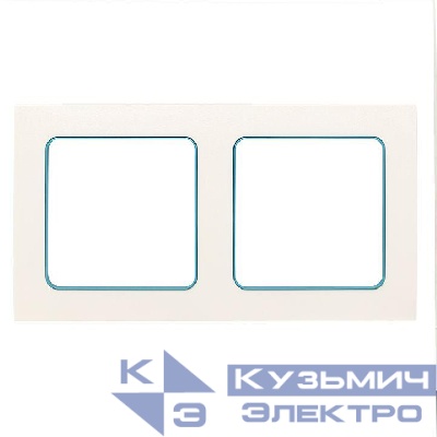 Рамка 2-м Стокгольм бел. с линией цвета син. PROxima EKF EXM-G-305-30