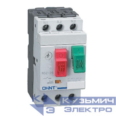 Выключатель автоматический для защиты двигателя 6-10А NS2-25 (R) CHINT 495081