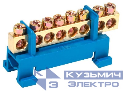 Шина нулевая на DIN-изол. "Стойка" ШНИ 6х9-8-С-С IEK YNN10-69-8P-K07