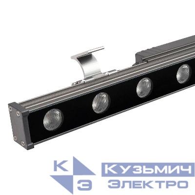 Прожектор AR-LINE-500-9W Warm3000 GR 15 deg 9Вт 3000К IP65 230В линейный метал. Arlight 052891