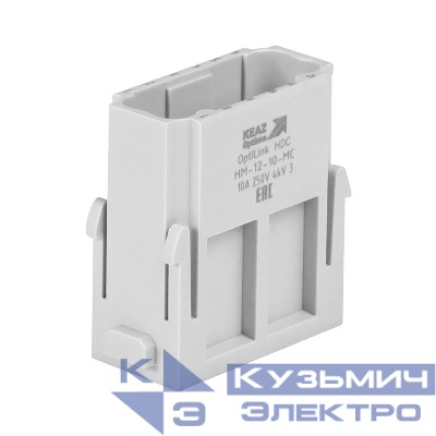 Вилка OptiLink HDC-HM-12-10-MС-(0.14-2.5) 250В КЭАЗ 352184
