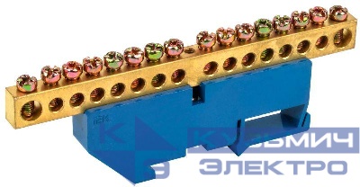 Шина нулевая на DIN-изол. ШНИ-8х12-16-Д-С IEK YNN10-812-16D-K07