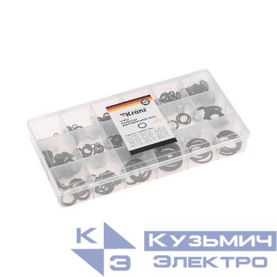 Набор резиновых уплотнительных колец 3-22мм (225шт/уп) Kranz KR-01-3101-17