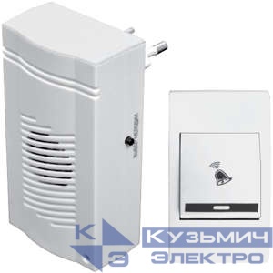 Звонок беспроводной Комфорт 32 мелодии 100м блок звонка вставляется в электрич. розетку 220В МОНОМАХ КМ-01С