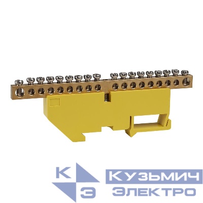 Шина нулевая с изолятором OptiKit BB-D-PE-DIN-18-6х9 желт. КЭАЗ 277845