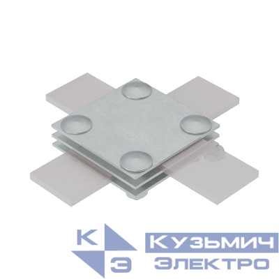 Соединитель крестообразный 3XS-B40 HD для полосы до 40мм с 3 пластинами сталь гор. оцинк. КМ MA0048