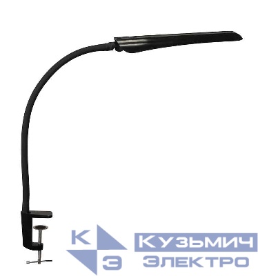 Светильник светодиодный Гермес СШ сенсорный настол. на струбцине 8Вт черн. Трансвит 000000000060