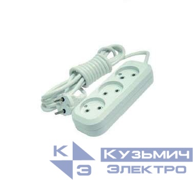 Удлинитель 3х3м без заземл. 10А IP20 Makel MGP123