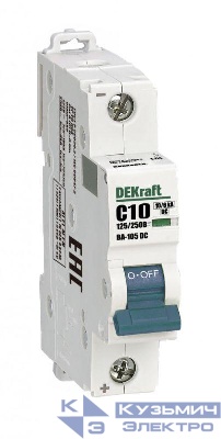 Выключатель автоматический модульный 1п C 10А 10кА ВА-105 DC DEKraft 13378DEK