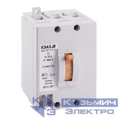 Выключатель автоматический 1п 63А 1.5Iн ВА21-29Т-121110 У3 600В DC КЭАЗ 101128