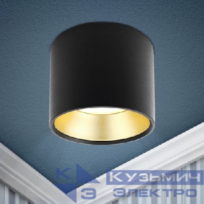 Светильник OL8 GX53 BK/GD GX53 накладной подсветка алюм. черн./зол. ЭРА Б0048539