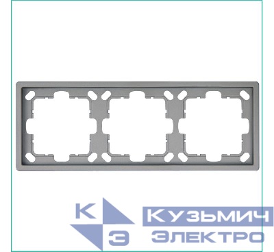 Рамка 3-м СП FD никель Jasmart FD1003NI