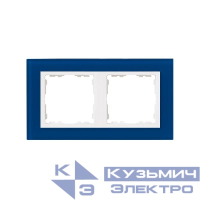 Рамка 2-м Simon82 Nature син./бел. стекло Simon 82627-64