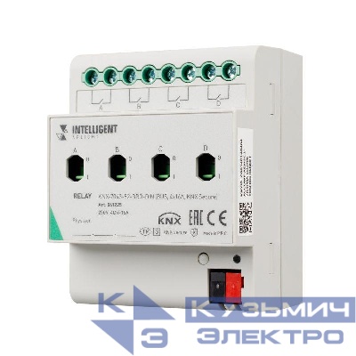 Модуль релейный KNX-7043-82-DRO-DIN (BUS 4х16А KNX Secure) IP20 пластик INTELLIGENT ARLIGHT 041225