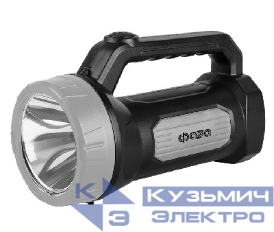 Фонарь-прожектор аккумуляторный AccuF7-L1W/L16-bk 1Вт 73лм + боков. панель 16х0.5Вт 120лм IP20 аккум. 0.9А.ч черн. ФАZА 5014794