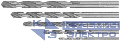 Набор сверл по металлу HSS угол заточки 118град. в блистере 5шт (2-3-4-5-6мм) MOS 35605М