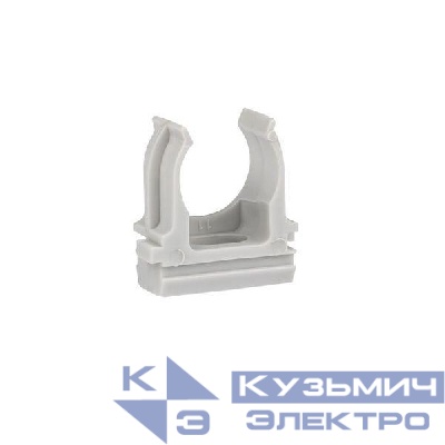 Держатель для труб (клипса) для ручного монтажа d25мм сер. Plast (уп.100шт) EKF derj-z-25sn