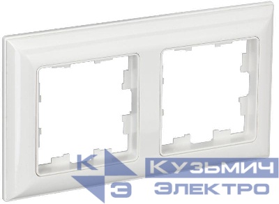 Рамка 2-м BRITE РУ-2-Бр бел./бел. IEK BR-M22-12-K01