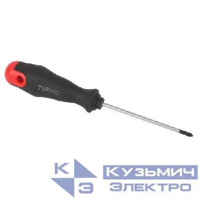 Отвертка PH 0х75мм крестовая двухкомпонентн. рукоятка ЭРА Б0055836