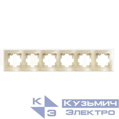 Рамка 6-м Афина стеклянная зол. UNIVersal 2295