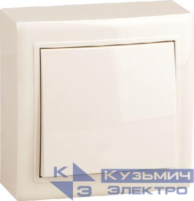 Выключатель 1-кл. ОП 10А IP20 V01-32-V11-S крем. Volsten 9850