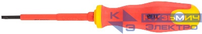 Отвертка изолированная 1000В CrV сталь прорезинен. ручка 3х75мм SL FIT 55896