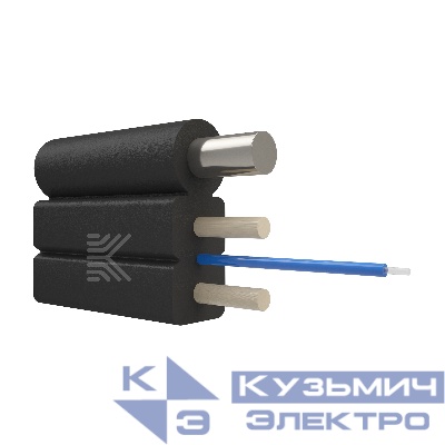 КОСТРОМАКАБЕЛЬ КОС-ДР-5-1хG.657.А 1-нг(А)-HF-BL Кабель оптический Дроп-кабель (бабочка) с ВСЭ из стальной проволоки, 1 волокно G.657.A1,усилен стеклопрутками (черный)