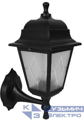 Светильник садово-парковый PP4201/02 C02 НБУ 04-60-001 У1 "Леда" 4-гран. пласт. +пласт. черн. Camelion 13830
