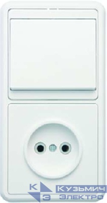 Блок БКВР-037 Бэлла (1-кл. выкл. + розетка) Кунцево 5815