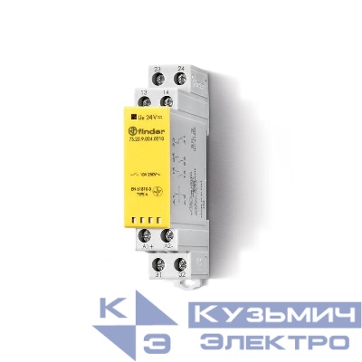 Реле безопасности электромеханич. (реле с принудительным управлением контактами) 2NO+1NC 24В DC FINDER 7S2390240210
