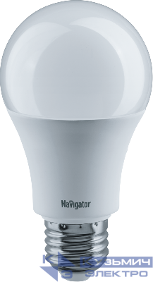 Лампа светодиодная 71 297 NLL-A60-12-230-4K-E27 12Вт грушевидная 4000К нейтр. бел. E27 1000лм 176-264В Navigator 71297