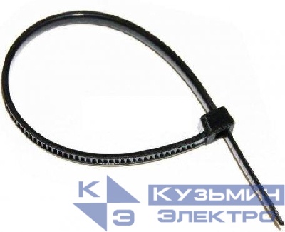 Хомут кабельный КСС-А 4.8х200 нейлоновый с УФ защитой черн. (уп.100шт) IN HOME 4690612011868